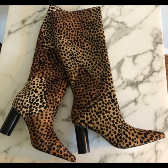 Ulla johnson Jerri Leopard Hair Knee-High Boots - Picture 4 of 6